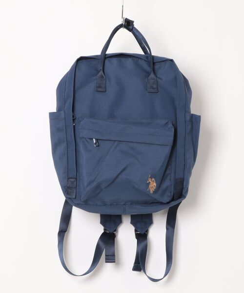 U.S. POLO ASSN.（ユーエスポロアッスン）の「【U.S. POLO ASSN.】ユーエスポロアッスン スクエアリュック USPA-2740（バックパック/リュック・レディース・オフホワイト/グリーン/ピンク/ベージュ/ネイビー/イエロー・FREE）」の4枚目の写真