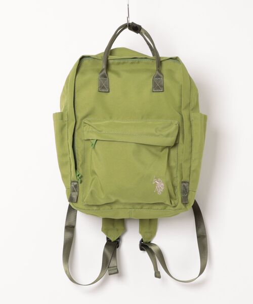 U.S. POLO ASSN.（ユーエスポロアッスン）の「【U.S. POLO ASSN.】ユーエスポロアッスン スクエアリュック USPA-2740（バックパック/リュック・レディース・オフホワイト/グリーン/ピンク/ベージュ/ネイビー/イエロー・FREE）」の3枚目の写真