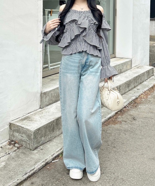 INGNI（イング）の「クロスフリルオフショルブラウス（シャツ/ブラウス・レディース・ホワイト系その他3/ブラック系/ブラック系その他3・M）」の19枚目の写真