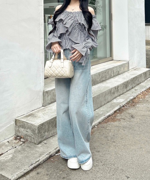 INGNI（イング）の「クロスフリルオフショルブラウス（シャツ/ブラウス・レディース・ホワイト系その他3/ブラック系/ブラック系その他3・M）」の20枚目の写真