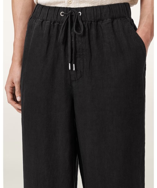 ALLSAINTS(オールセインツ)の「SHARP STRAIGHT LEG LINEN TROUSERS | SHARP ストレート レッグ リネン トラウザー(その他パンツ・メンズ・ブラック系その他・X-SMALL/SMALL/MEDIUM/LARGE)」の4枚目の写真