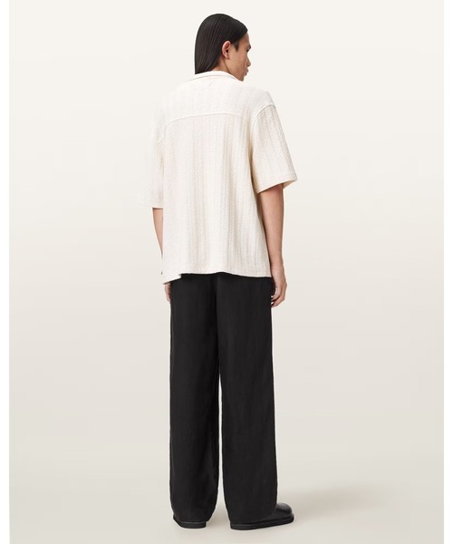 ALLSAINTS(オールセインツ)の「SHARP STRAIGHT LEG LINEN TROUSERS | SHARP ストレート レッグ リネン トラウザー(その他パンツ・メンズ・ブラック系その他・X-SMALL/SMALL/MEDIUM/LARGE)」の7枚目の写真