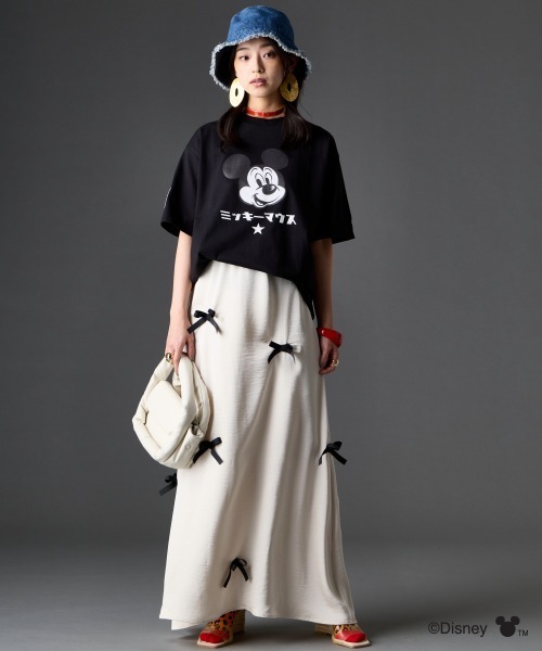 GEVS.（ジェイヴィス）の「リボン付Aラインサテンスカート＜大きいサイズ有＞GEVS.（スカート・レディース・ブラック/アイボリー・M/L/LL/3L/4L/5L）」の19枚目の写真