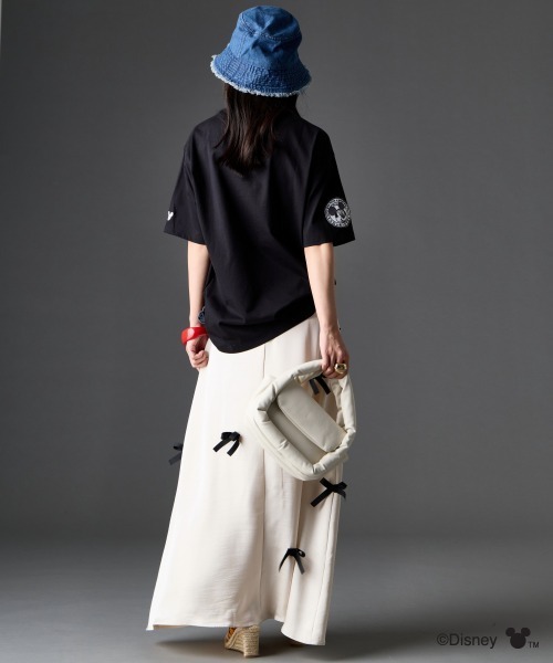 GEVS.（ジェイヴィス）の「リボン付Aラインサテンスカート＜大きいサイズ有＞GEVS.（スカート・レディース・ブラック/アイボリー・M/L/LL/3L/4L/5L）」の20枚目の写真