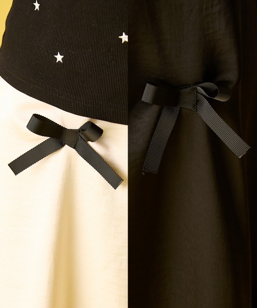 GEVS.（ジェイヴィス）の「リボン付Aラインサテンスカート＜大きいサイズ有＞GEVS.（スカート・レディース・ブラック/アイボリー・M/L/LL/3L/4L/5L）」の6枚目の写真