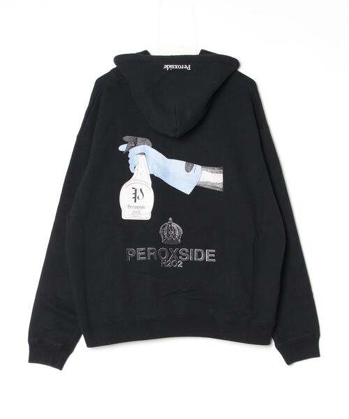 Children of the discordance（チルドレン オブ ザ ディスコ-ダンス）の「PEROXSIDE / H2O2 LONG HOODIE / PERCS-014（パーカー・メンズ・グレー/ブラック・3/2/1）」の3枚目の写真