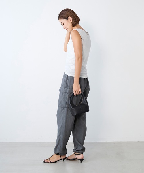 MICA&DEAL（マイカ＆ディール）の「ラメニットタンクトップ（タンクトップ・レディース・モカ/オフホワイト/ブラック・FREE）」の8枚目の写真