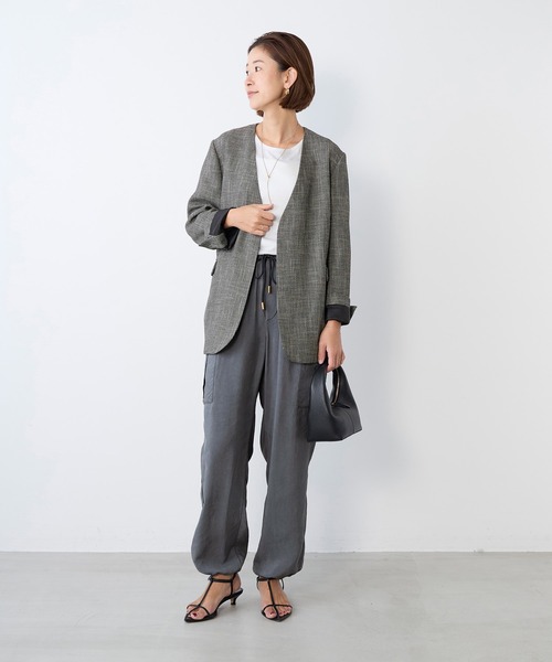 MICA&DEAL（マイカ＆ディール）の「ラメニットタンクトップ（タンクトップ・レディース・モカ/オフホワイト/ブラック・FREE）」の5枚目の写真