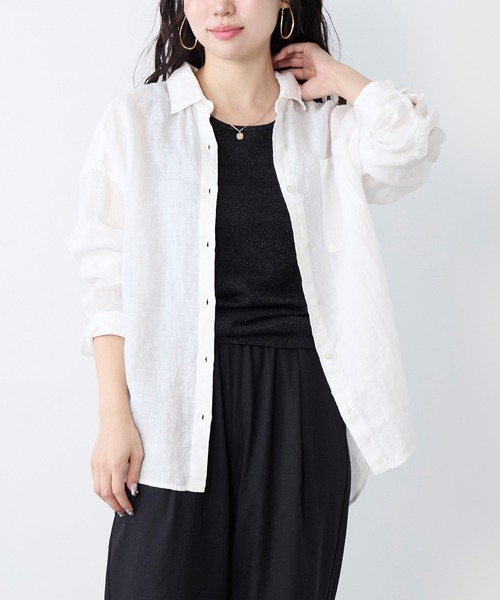 MICA&DEAL（マイカ＆ディール）の「ラメニットタンクトップ（タンクトップ・レディース・モカ/オフホワイト/ブラック・FREE）」の17枚目の写真