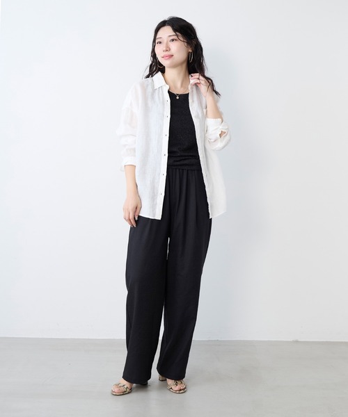 MICA&DEAL（マイカ＆ディール）の「ラメニットタンクトップ（タンクトップ・レディース・モカ/オフホワイト/ブラック・FREE）」の16枚目の写真