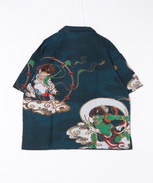 倭物やカヤ(ワモノヤカヤ)の「【倭物やカヤ】着る、NIPPON ART 倭の絵シャツXL(シャツ/ブラウス・メンズ・ピンク/ダークネイビー/ブラック/ネイビー・XL)」の10枚目の写真