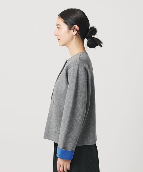 BEAUTY&YOUTH UNITED ARROWS(ビューティーアンドユースユナイテッドアローズ)の「【WEB限定 Wardrobe DAILY MINIMAL】バイカラー スナップボタンカーディガン ウォッシャブル(カーディガン/ボレロ・レディース・ベージュ/グレー系/ナチュラル・FREE)」の16枚目の写真