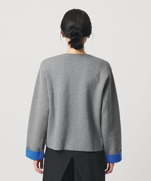 BEAUTY&YOUTH UNITED ARROWS(ビューティーアンドユースユナイテッドアローズ)の「【WEB限定 Wardrobe DAILY MINIMAL】バイカラー スナップボタンカーディガン ウォッシャブル(カーディガン/ボレロ・レディース・ベージュ/グレー系/ナチュラル・FREE)」の17枚目の写真