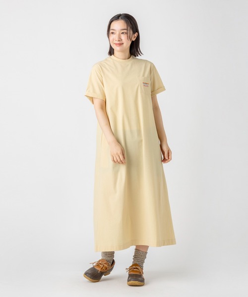 L.L.Bean(エルエルビーン)の「【JAPAN EDITION】カーメル・ショートスリーブ・ドレス(ワンピース・レディース・チョコ/ブラック系/イエロー系・MEDIUM)」の1枚目の写真