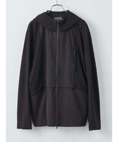 TRANSITION(トランジション)の「【TRANSITION】ポンチ×ストレッチナイロン切り替えフーデッドブルゾン(ブルゾン・メンズ・グレー系その他2/ブラック・2/4/3)」の2枚目の写真