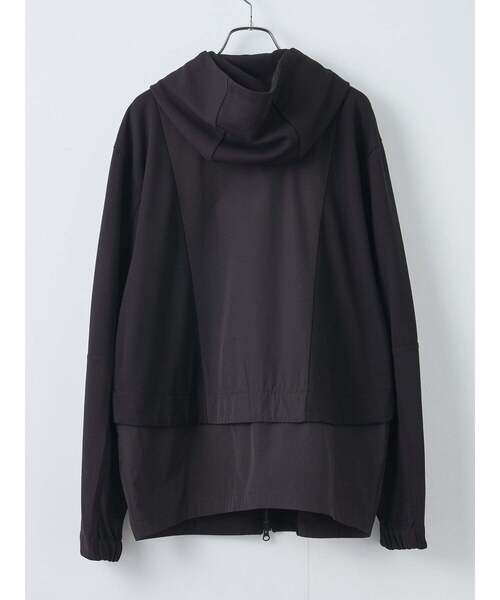 TRANSITION(トランジション)の「【TRANSITION】ポンチ×ストレッチナイロン切り替えフーデッドブルゾン(ブルゾン・メンズ・グレー系その他2/ブラック・2/4/3)」の9枚目の写真