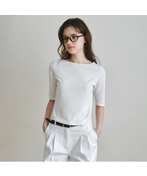 ベーシックボートネックハーフTシャツ_3COLOR(W26TP05)