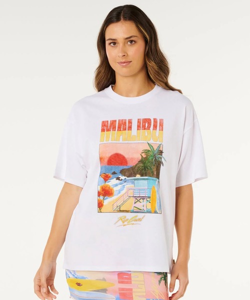rip curl(リップカール)の「RIP CURL/リップカール 半袖Tシャツ レディース HAYLEY O HERITAGE TEE 0MTWTE(Tシャツ/カットソー・レディース・ピンク/ホワイト・XS/S)」の1枚目の写真