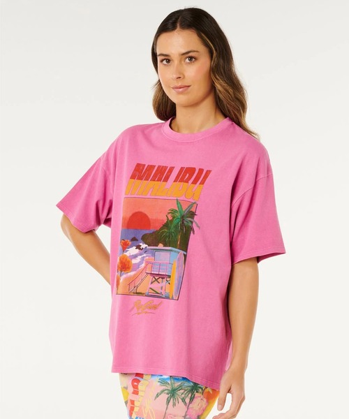 rip curl(リップカール)の「RIP CURL/リップカール 半袖Tシャツ レディース HAYLEY O HERITAGE TEE 0MTWTE(Tシャツ/カットソー・レディース・ピンク/ホワイト・XS/S)」の12枚目の写真