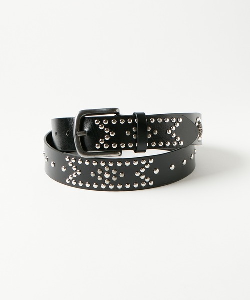 WHO'S WHO gallery(フーズフーギャラリー)の「スタッズベルト(ベルト・メンズ・ブラック/ブラウン・FREE)」の3枚目の写真