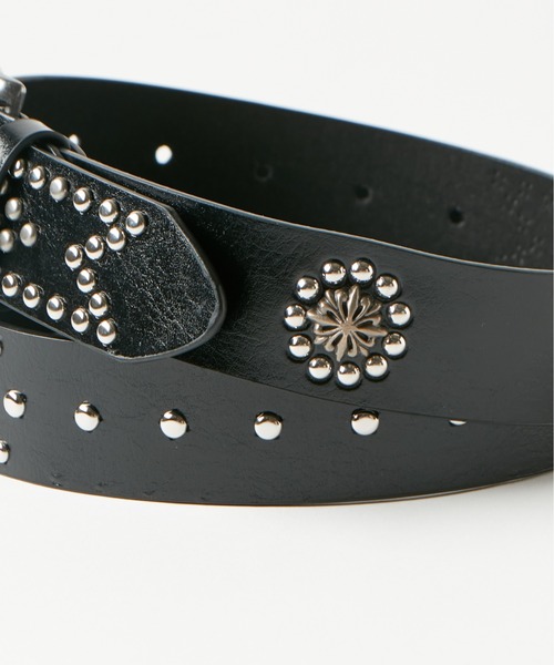 WHO'S WHO gallery(フーズフーギャラリー)の「スタッズベルト(ベルト・メンズ・ブラック/ブラウン・FREE)」の5枚目の写真