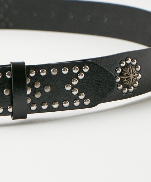 WHO'S WHO gallery(フーズフーギャラリー)の「スタッズベルト(ベルト・メンズ・ブラック/ブラウン・FREE)」の6枚目の写真