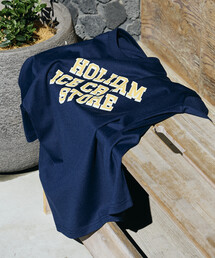 限定展開 HOLIDAY ICECREAM×FREAK'S STORE 別注 ビッグシルエット カレッジプリント クルーネック Tシャツ
