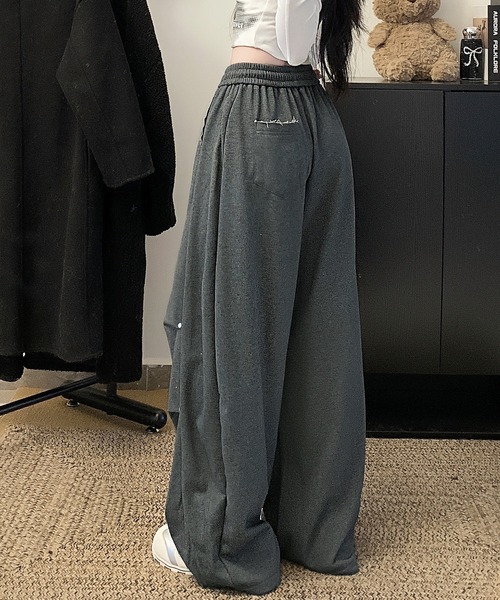 core core(コアコア)の「スター刺繍スウェットワイドパンツ(スウェットパンツ・レディース・ダークグレー/ピンク/ホワイト・L/M)」の12枚目の写真