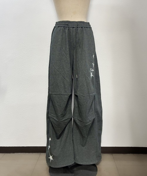 core core(コアコア)の「スター刺繍スウェットワイドパンツ(スウェットパンツ・レディース・ダークグレー/ピンク/ホワイト・L/M)」の19枚目の写真