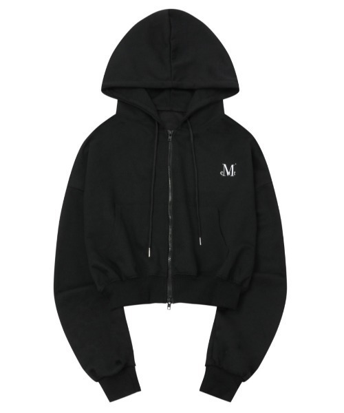 MUCENT(ムセント)の「A'GEM/9 × .kom 『MUCENT/ムセント』BACK LOGO 2-WAY HOOD ZIP-UP/バックロゴ 2 WAYジップアップパーカー(パーカー・レディース・ブラック/グレー・FREE)」の11枚目の写真