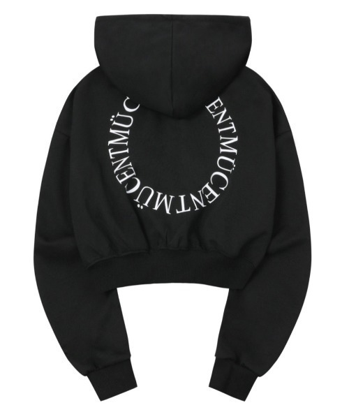 MUCENT(ムセント)の「A'GEM/9 × .kom 『MUCENT/ムセント』BACK LOGO 2-WAY HOOD ZIP-UP/バックロゴ 2 WAYジップアップパーカー(パーカー・レディース・ブラック/グレー・FREE)」の12枚目の写真