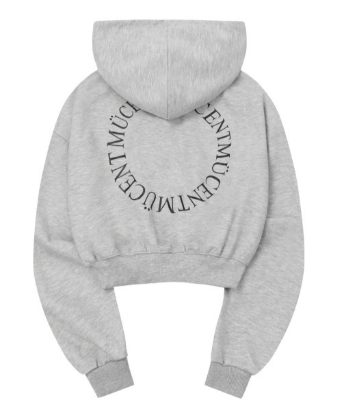 MUCENT(ムセント)の「A'GEM/9 × .kom 『MUCENT/ムセント』BACK LOGO 2-WAY HOOD ZIP-UP/バックロゴ 2 WAYジップアップパーカー(パーカー・レディース・ブラック/グレー・FREE)」の16枚目の写真
