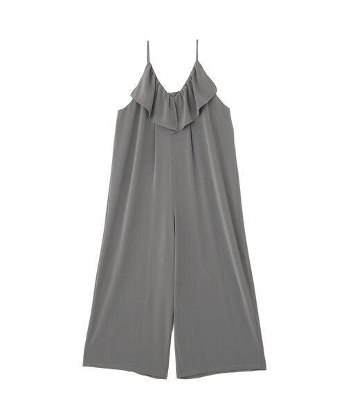 Green　Parks（グリーンパークス）の「フリルサロペット（サロペット/オーバーオール・レディース・グレー/ブルー系その他3/ブラック・FREE）」の2枚目の写真