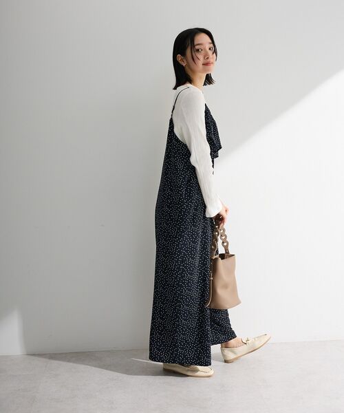 Green　Parks（グリーンパークス）の「フリルサロペット（サロペット/オーバーオール・レディース・グレー/ブルー系その他3/ブラック・FREE）」の19枚目の写真