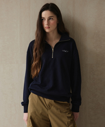 Half-Zip Sweatshirt_Navy