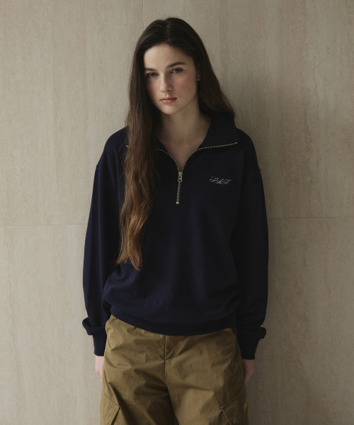 STUDIO&PARC（スタジオアンドパルク）の「Half-Zip Sweatshirt_Navy（スウェット・レディース・ネイビー・1）」の5枚目の写真