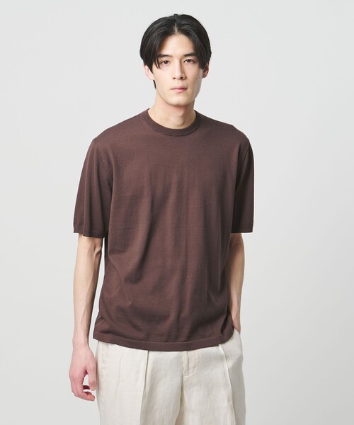 新品タグ付き✨ conteコットン ニットTシャツ コットン ニット Tシャツ（Tシャツ/カットソー）｜UNITED ARROWS