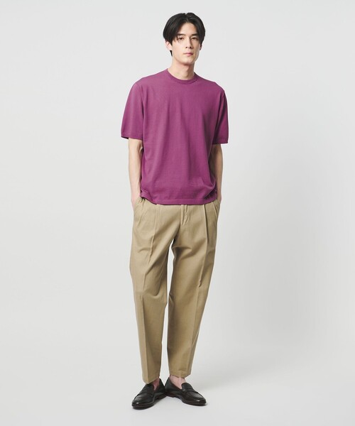 UNITED ARROWS(ユナイテッドアローズ)の「コットン ニット Tシャツ(Tシャツ/カットソー・メンズ・ダークブラウン/パープル/ケリーグリーン/ネイビー・S/XL/M/L)」の10枚目の写真