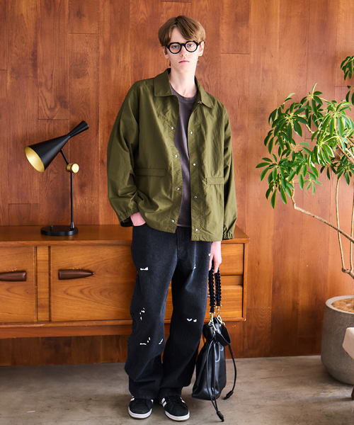 OSKR(オーエスケーアール)の「OSKR / オーエスケーアール ex Washer Nylon Coach Jacket(その他アウター・メンズ・ベージュ/カーキ・LARGE/MEDIUM)」の8枚目の写真