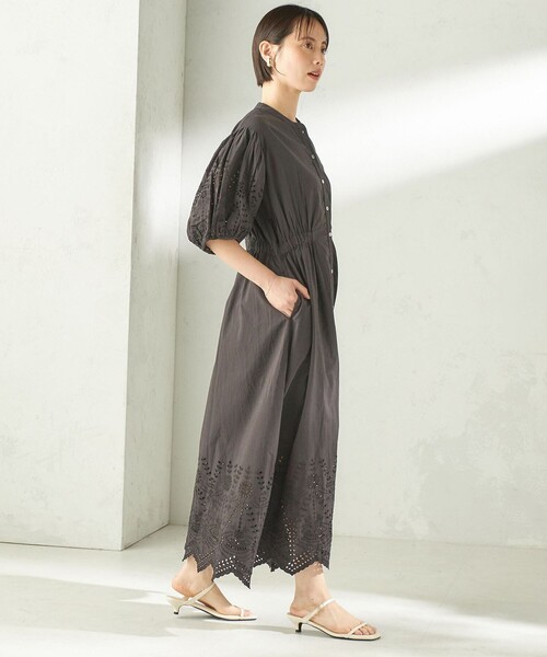 Fanaka(ファナカ)の「【SHIPS別注】Fanaka:〈手洗い可能〉シフリー ウエスト ギャザー ワンピース(ワンピース・レディース・ブラック/オフホワイト・ONE SIZE)」の11枚目の写真