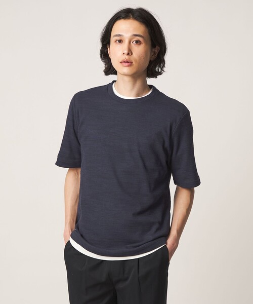 A DAY IN THE LIFE UNITED ARROWS(アデイインザライフユナイテッドアローズ)の「ライト ドビーワッフル レイヤードカットソー<A DAY IN THE LIFE>(Tシャツ/カットソー・メンズ・ダークグレー/ネイビー/ライトブルー・M/L)」の1枚目の写真