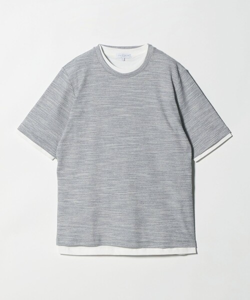 A DAY IN THE LIFE UNITED ARROWS(アデイインザライフユナイテッドアローズ)の「ライト ドビーワッフル レイヤードカットソー<A DAY IN THE LIFE>(Tシャツ/カットソー・メンズ・ダークグレー/ネイビー/ライトブルー・M/L)」の3枚目の写真