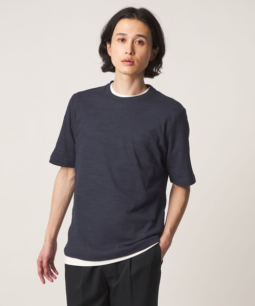 A DAY IN THE LIFE UNITED ARROWS(アデイインザライフユナイテッドアローズ)の「ライト ドビーワッフル レイヤードカットソー<A DAY IN THE LIFE>(Tシャツ/カットソー・メンズ・ダークグレー/ネイビー/ライトブルー・M/L)」の4枚目の写真