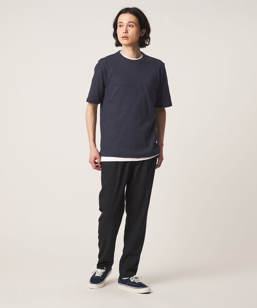 A DAY IN THE LIFE UNITED ARROWS(アデイインザライフユナイテッドアローズ)の「ライト ドビーワッフル レイヤードカットソー<A DAY IN THE LIFE>(Tシャツ/カットソー・メンズ・ダークグレー/ネイビー/ライトブルー・M/L)」の5枚目の写真