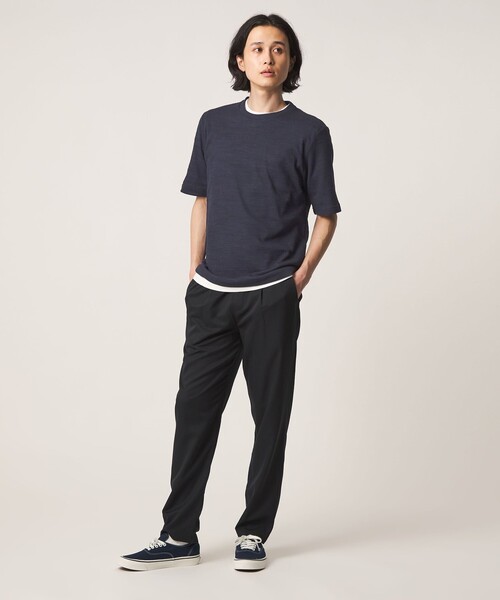 A DAY IN THE LIFE UNITED ARROWS(アデイインザライフユナイテッドアローズ)の「ライト ドビーワッフル レイヤードカットソー<A DAY IN THE LIFE>(Tシャツ/カットソー・メンズ・ダークグレー/ネイビー/ライトブルー・M/L)」の6枚目の写真