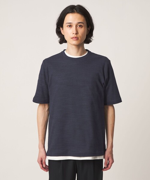 A DAY IN THE LIFE UNITED ARROWS(アデイインザライフユナイテッドアローズ)の「ライト ドビーワッフル レイヤードカットソー<A DAY IN THE LIFE>(Tシャツ/カットソー・メンズ・ダークグレー/ネイビー/ライトブルー・M/L)」の7枚目の写真