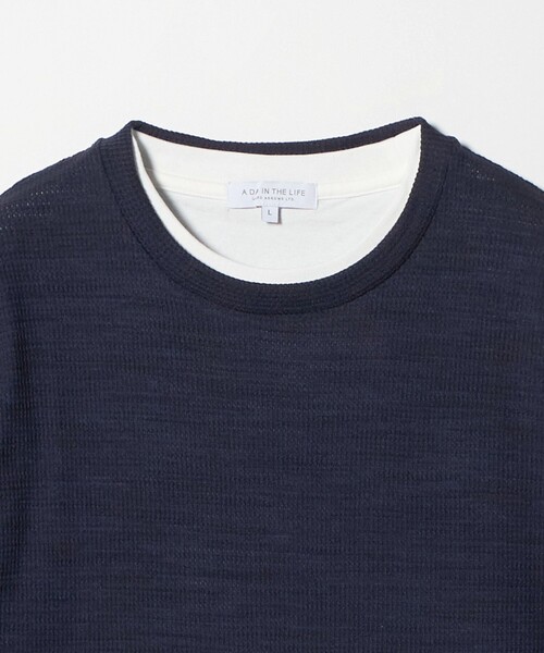 A DAY IN THE LIFE UNITED ARROWS(アデイインザライフユナイテッドアローズ)の「ライト ドビーワッフル レイヤードカットソー<A DAY IN THE LIFE>(Tシャツ/カットソー・メンズ・ダークグレー/ネイビー/ライトブルー・M/L)」の15枚目の写真