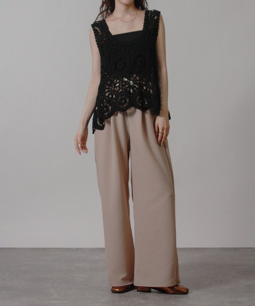 NYLAUS(ナイラス)の「【SG】クロシェ編みベスト かぎ針ビスチェ(ベスト・レディース・アイボリー/ブラック/モカ・M)」の22枚目の写真