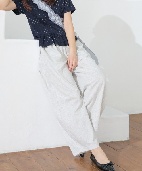 Honeys(ハニーズ)の「【ハニさら・接触冷感】接触冷感カーブパンツ(スウェットパンツ・レディース・オートミール/グレイッシュベージュ/ブラック/杢グレー・L/LL/M/S/SS)」の10枚目の写真