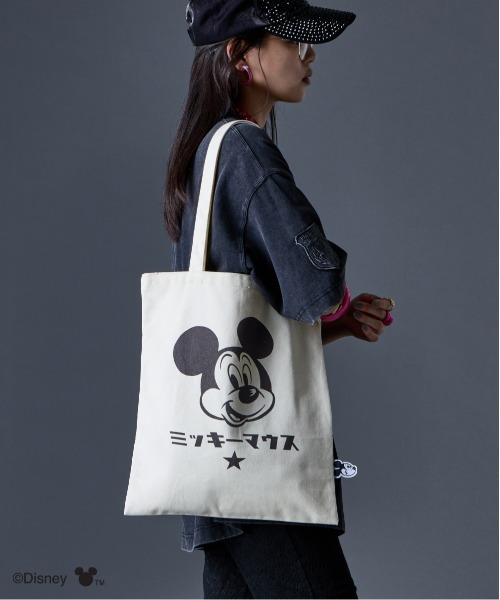 Disney(ディズニー)の「ミッキーマウス/トートバッグ GEVS.(トートバッグ・レディース・ピンク/アイボリー/ブラック/ブルー・FREE)」の7枚目の写真